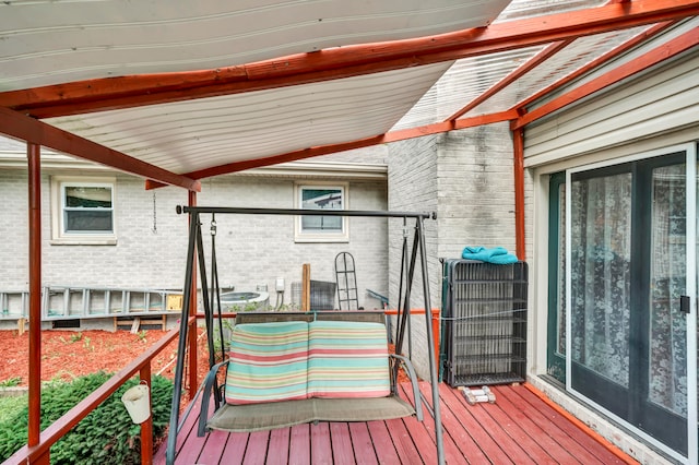 view of wooden deck