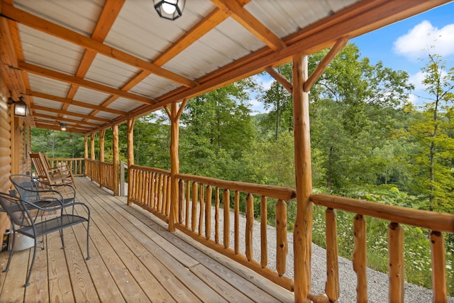 view of wooden terrace