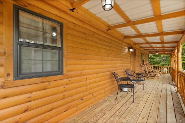 view of wooden terrace