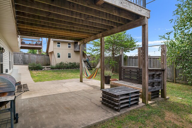 view of patio / terrace featuring a grill