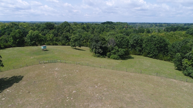 drone / aerial view with a rural view