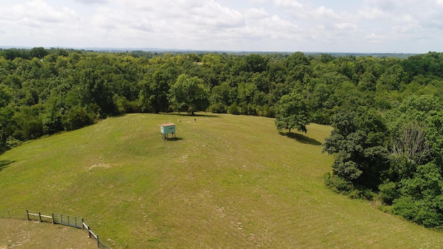 bird's eye view with a rural view