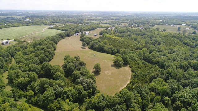 aerial view with a rural view