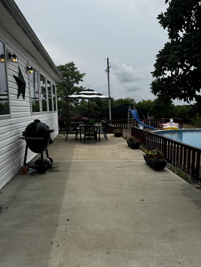 view of patio / terrace featuring grilling area