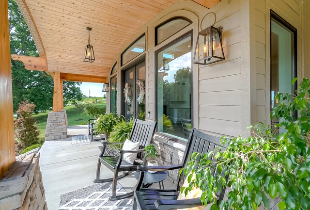 view of patio / terrace featuring covered porch