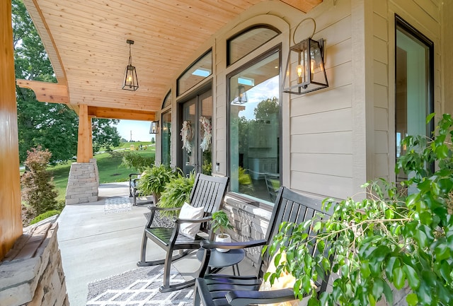 view of patio / terrace featuring covered porch