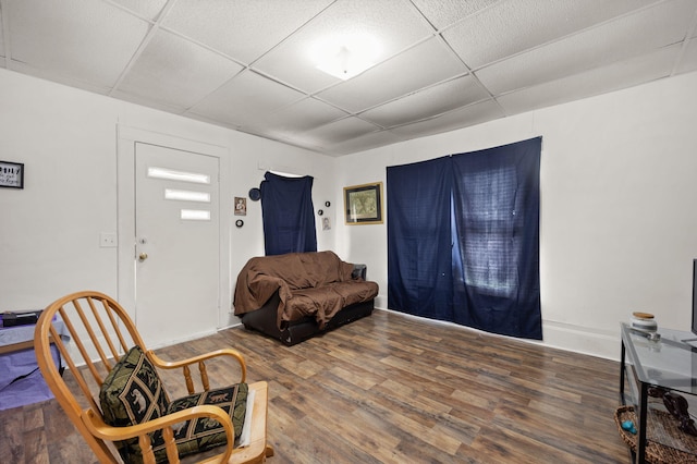106 18th St, Corbin, KY 40701 - sitting room with wood-type flooring and a paneled ceiling