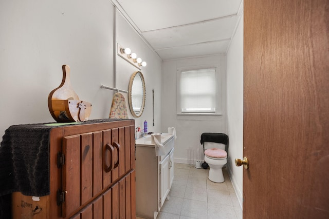 106 18th St, Corbin, KY 40701 - bathroom featuring tile patterned floors, vanity, and toilet