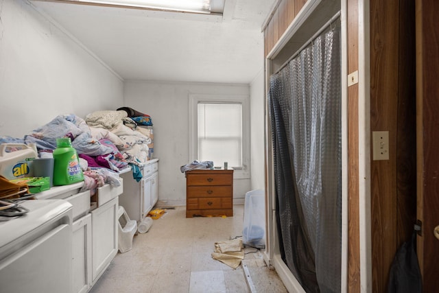 106 18th St, Corbin, KY 40701 - washroom featuring light tile patterned flooring and ornamental molding