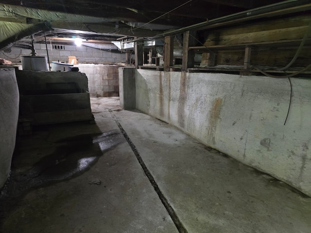 view of basement