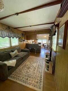 living room featuring wood-type flooring