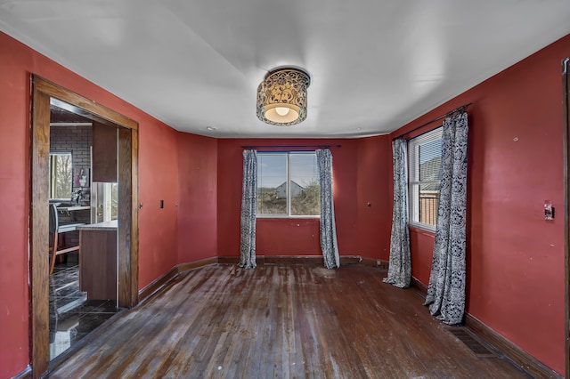 interior space featuring dark hardwood / wood-style floors