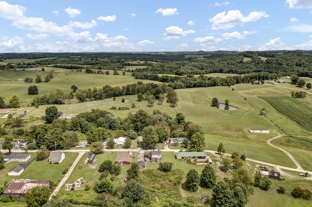 bird's eye view featuring a rural view