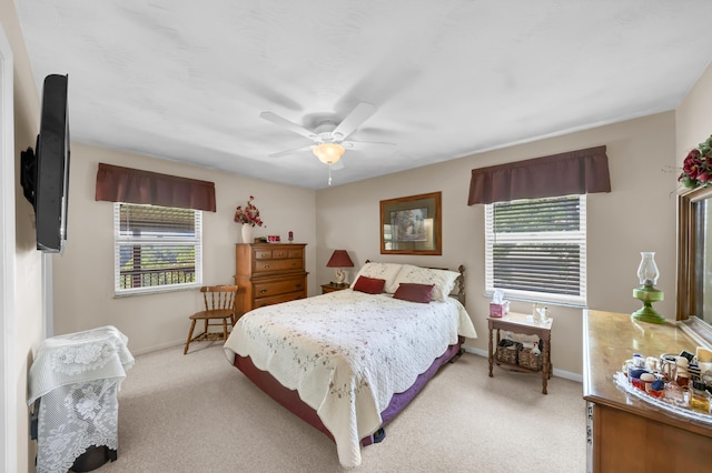 175 N Bend Rd, Stanton, KY 40380 - carpeted bedroom with multiple windows, baseboards, and ceiling fan