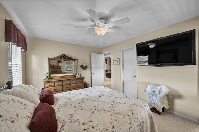 175 N Bend Rd, Stanton, KY 40380 - carpeted bedroom with a ceiling fan and baseboards