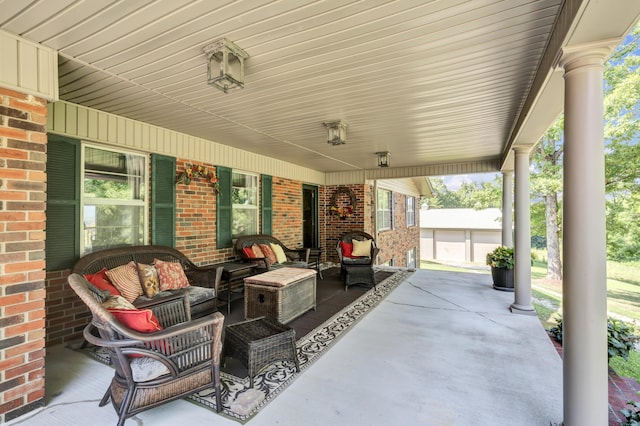 175 N Bend Rd, Stanton, KY 40380 - covered porch with an outdoor hangout area