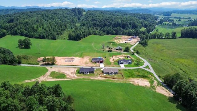 drone / aerial view featuring a rural view