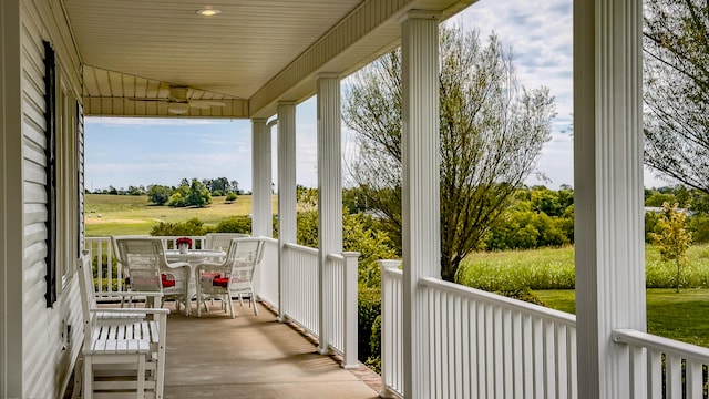 balcony with covered porch