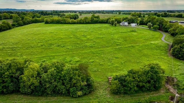 aerial view featuring a rural view