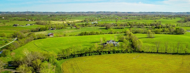 bird's eye view with a rural view