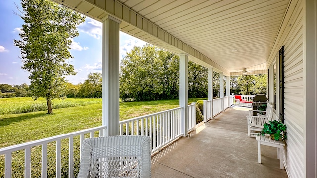 view of patio with covered porch