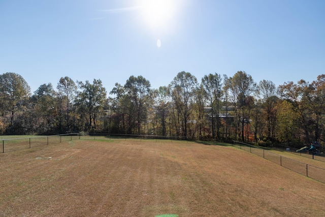 view of yard featuring a rural view