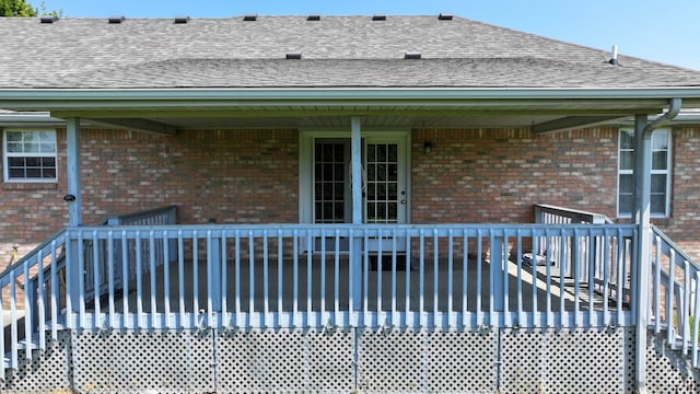 view of patio / terrace with a wooden deck