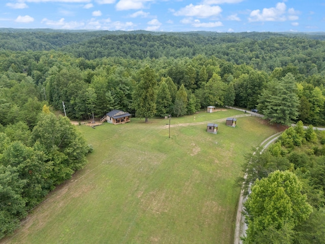 aerial view featuring a rural view