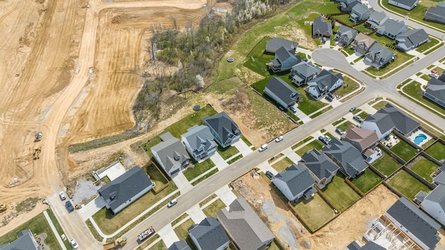 drone / aerial view with a residential view