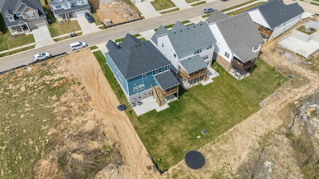 bird's eye view with a residential view