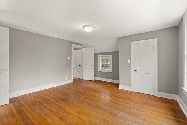 unfurnished living room with light hardwood / wood-style floors