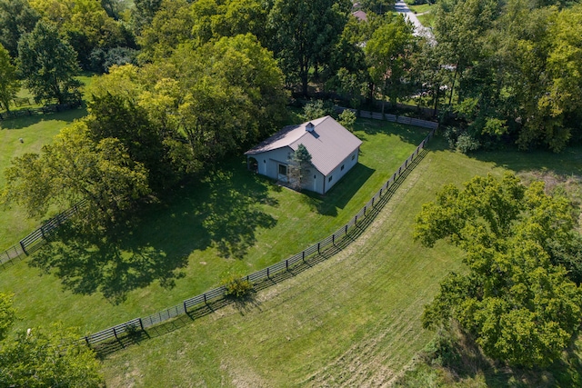 drone / aerial view featuring a rural view