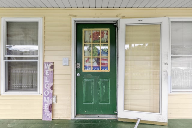 view of doorway to property