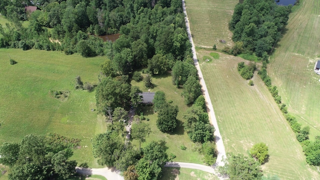 aerial view featuring a rural view