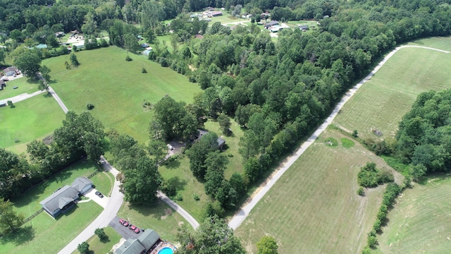 bird's eye view featuring a rural view