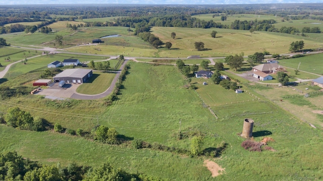 bird's eye view featuring a rural view