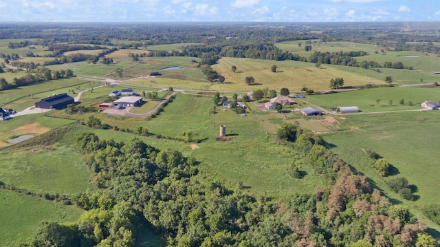 drone / aerial view featuring a rural view