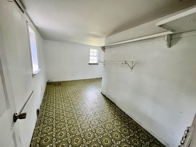 basement featuring tile patterned floors