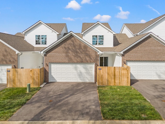 view of front property with a garage