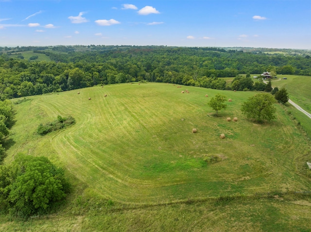 drone / aerial view with a rural view