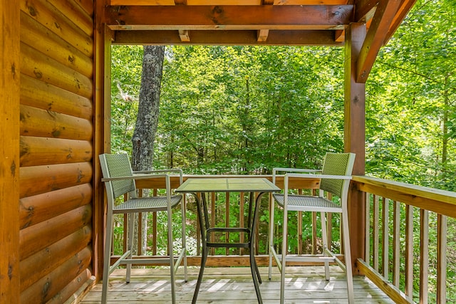 view of wooden deck