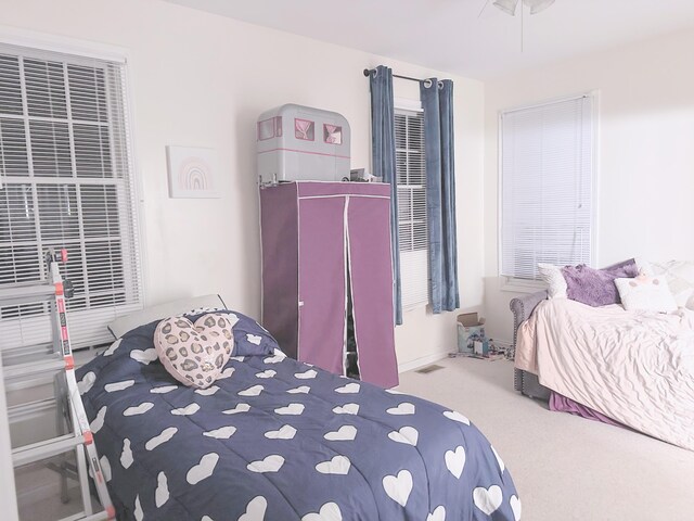 view of carpeted bedroom