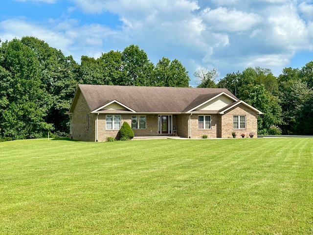 ranch-style house with a front yard