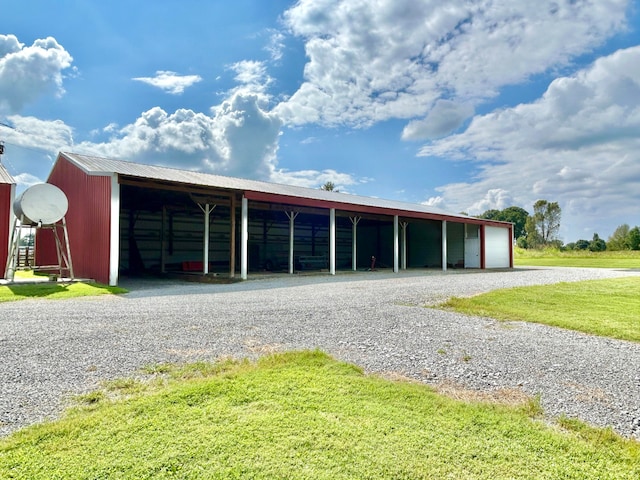 view of horse barn