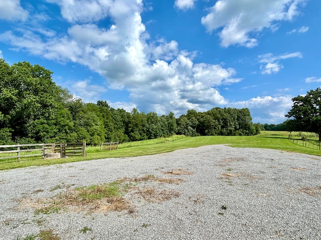 view of street featuring a rural view