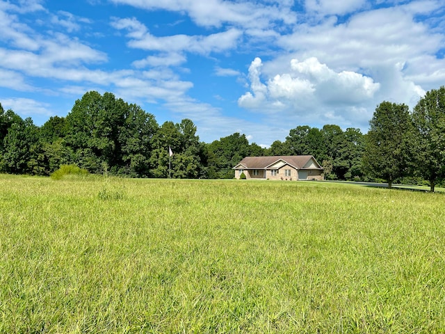 view of yard featuring a rural view