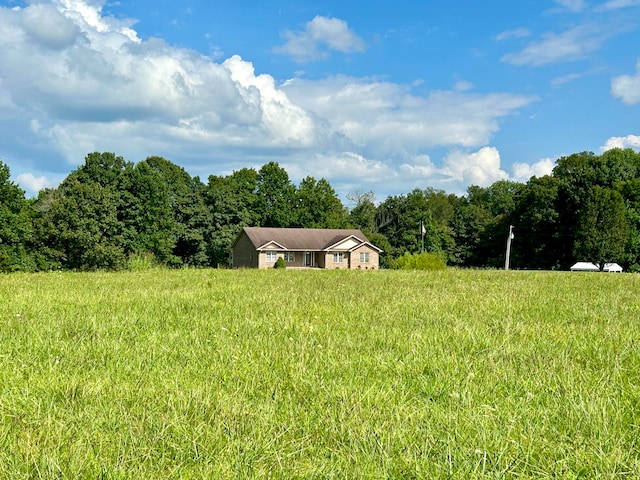 view of yard featuring a rural view