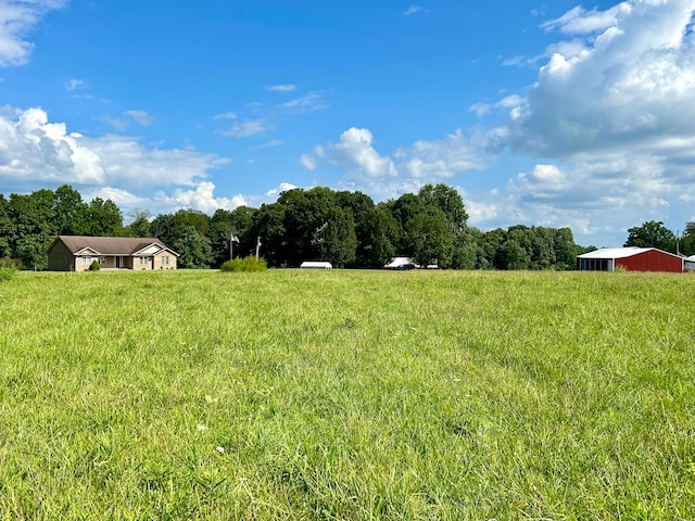 view of yard featuring a rural view