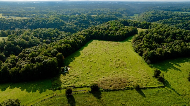 bird's eye view with a rural view