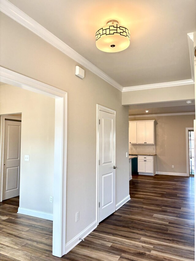 spare room featuring ceiling fan, ornamental molding, and hardwood / wood-style flooring